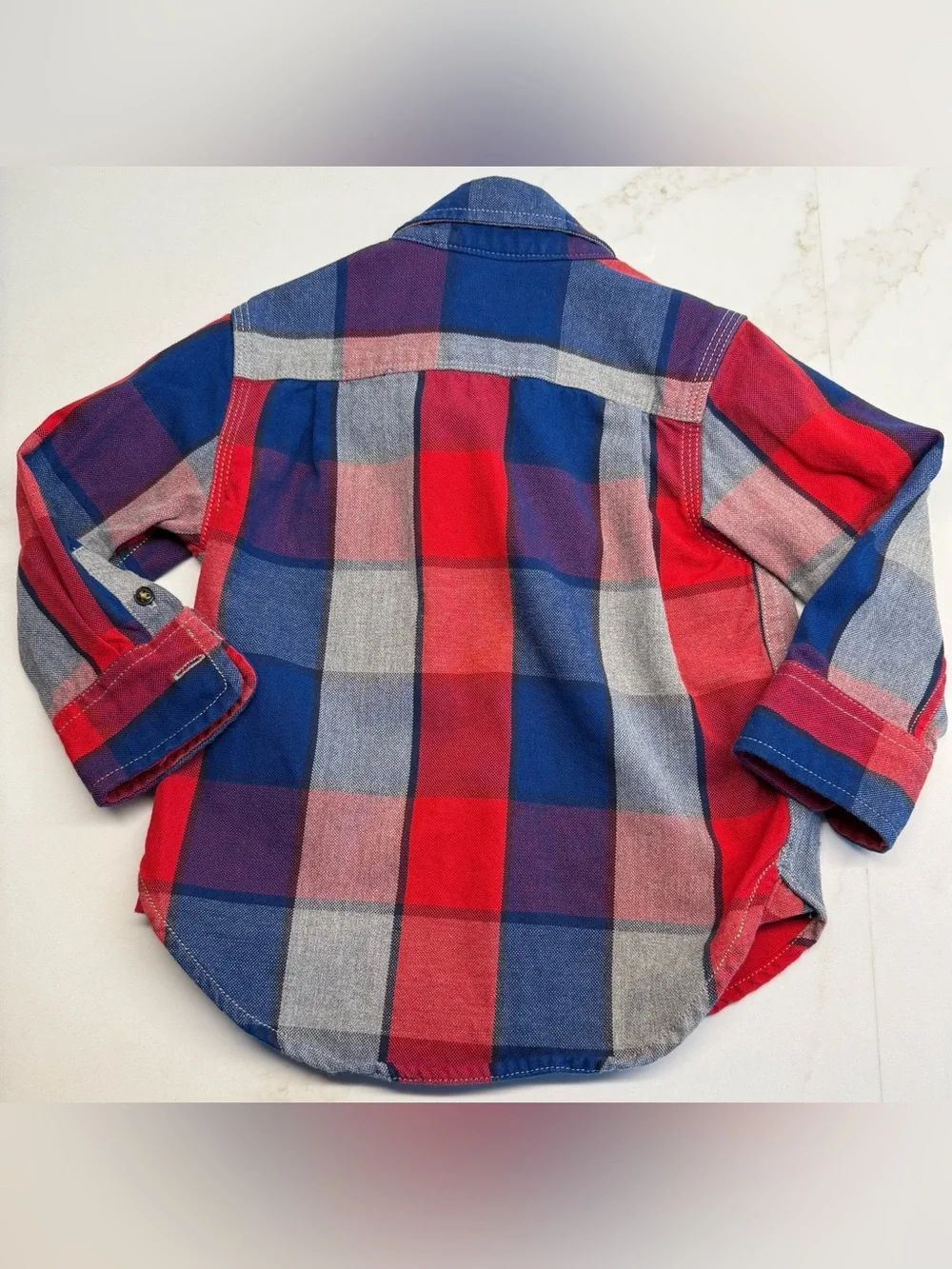 BabyGap Boys 18-24M Shirt Bundle Plaid Salmon Vintage Red